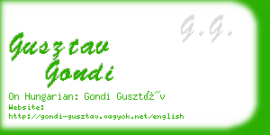 gusztav gondi business card